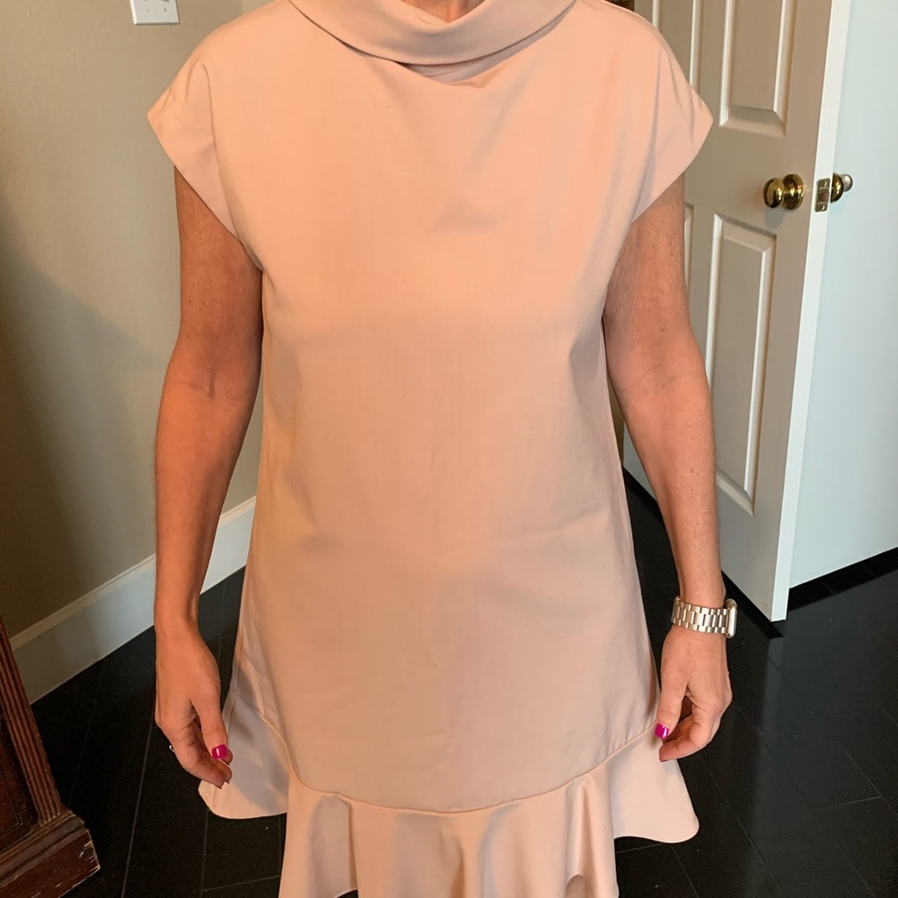 Zara dress. Neutral color.